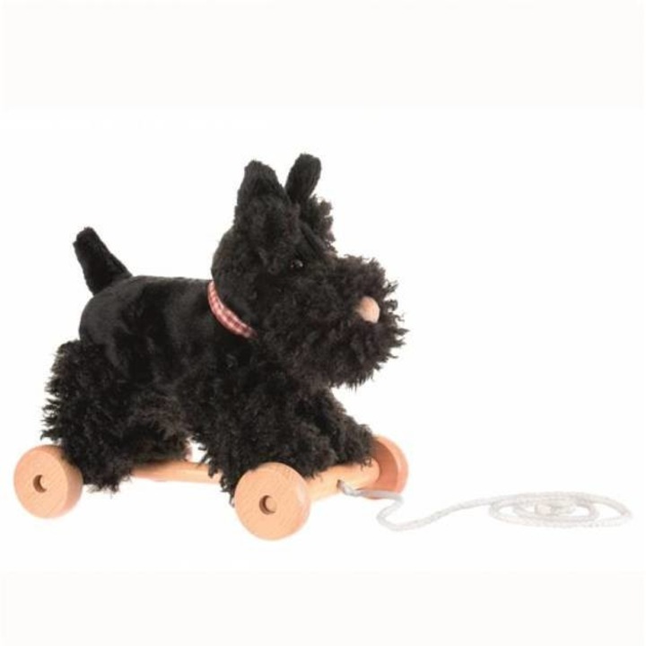 Играчка за дърпане с колела, Egmont Toys, Walter, Plus/Дървен, 12+ месеца, Кафяв