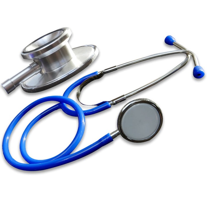Stetoscop medical, Ratujesz, Aluminiu, Albastru inchis