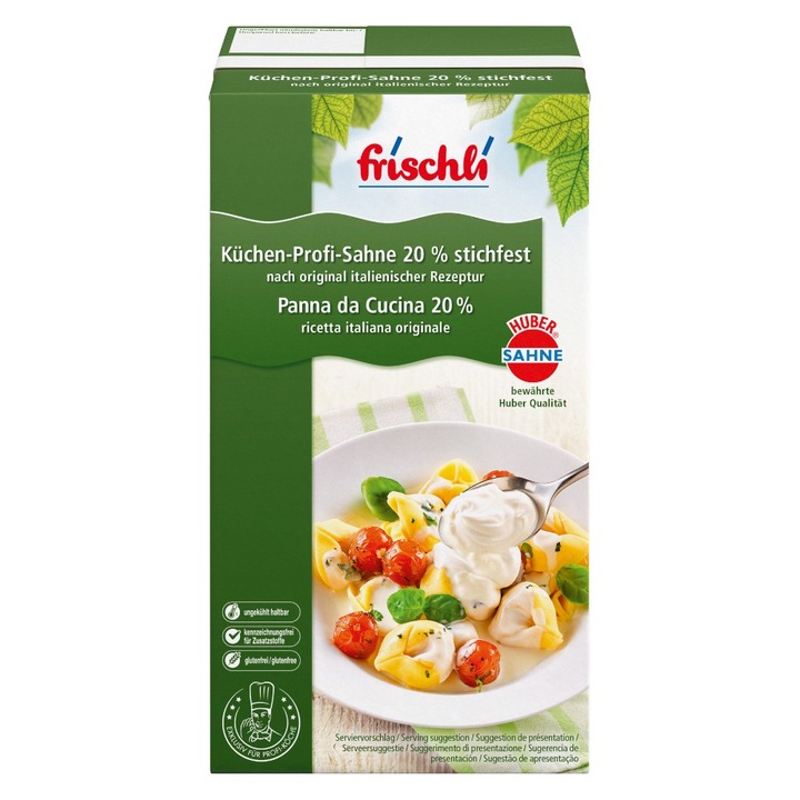 Set 2 x Smantana Profesionala UHT pentru Gatit cu 20% Grasime, Frischli, 1 kg