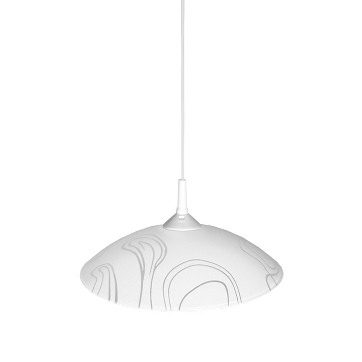 Lampa suspendata Lightstyle Symphony, o300, 1xE27, alb luciu
