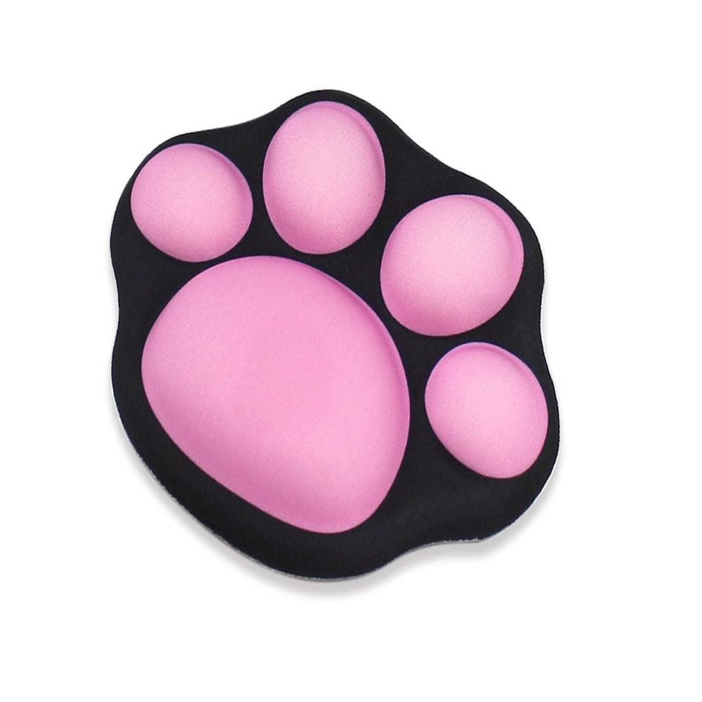 Mouse Pad ergonomic, Textil/Gel, Suport incheietura mainii, Negru/Roz ...