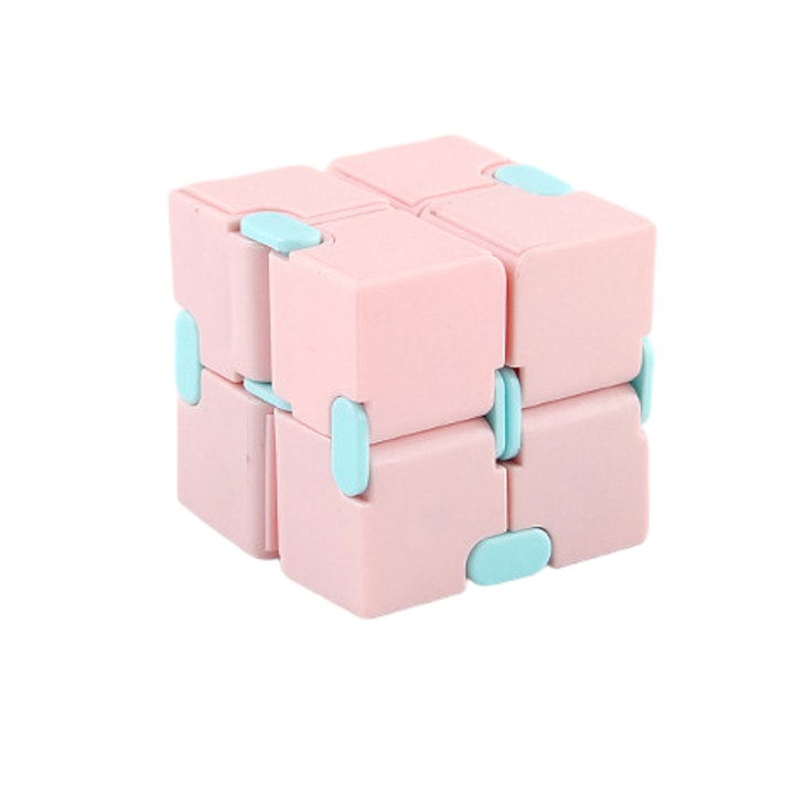 Антистрес куб, Infinity Magic Cube, Fidget Toy, Tzachebot®, розов 4x4x4 cm
