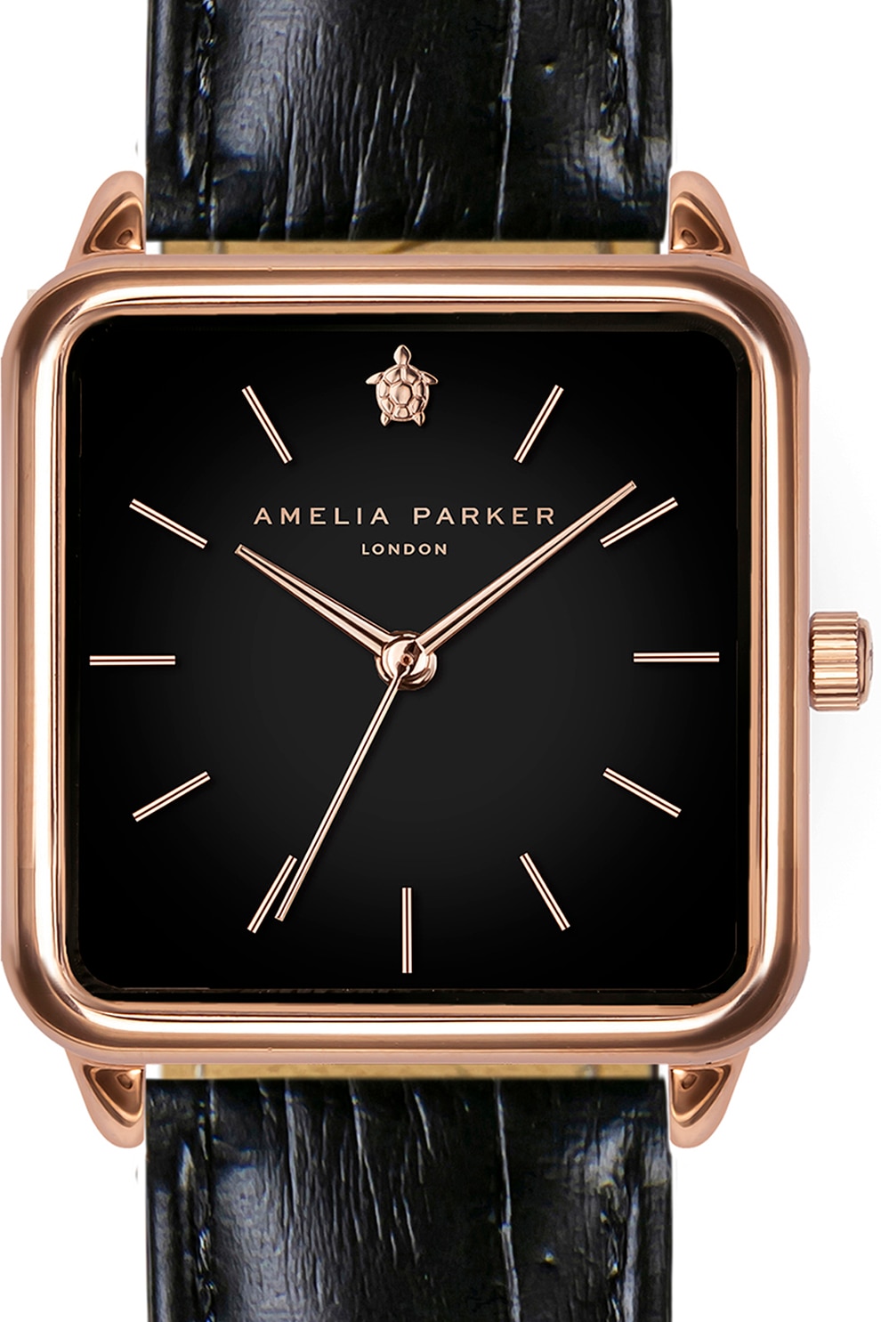 Amelia Parker, Часовник с кожена каишка, Черен - eMAG.bg