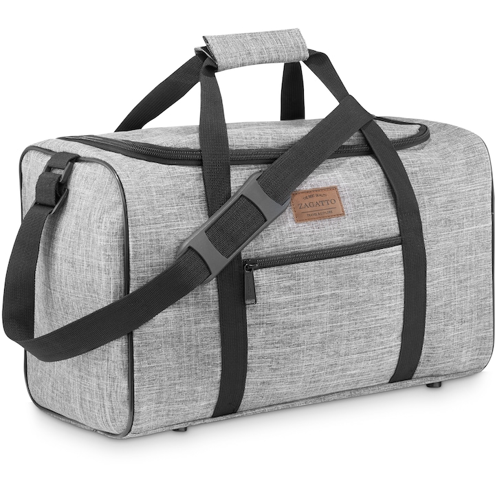 Пътна чанта Zagatto, ZG836, За самолет, 40x20x25 см, 20 л, Сив