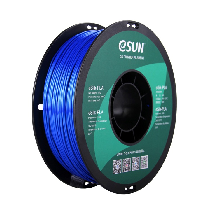 Filament eSUN eSilk PLA 1.75 Blue 1Kg