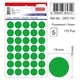 Set etichete buline, verde fluorescent, ø 19, 175 buc