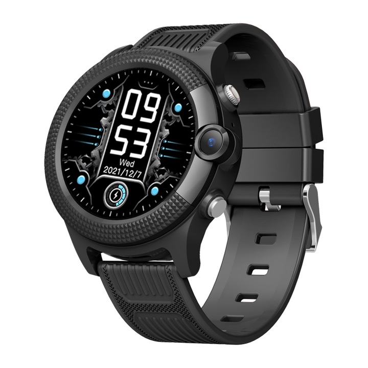 Детски Смарт часовник NUBI D36, 4G, GPS+LBS+Wi-Fi Tracking, Kамера, HD IPS Display, Видео разговор, Водоустойчивост IP67, Крачкомер, Черен