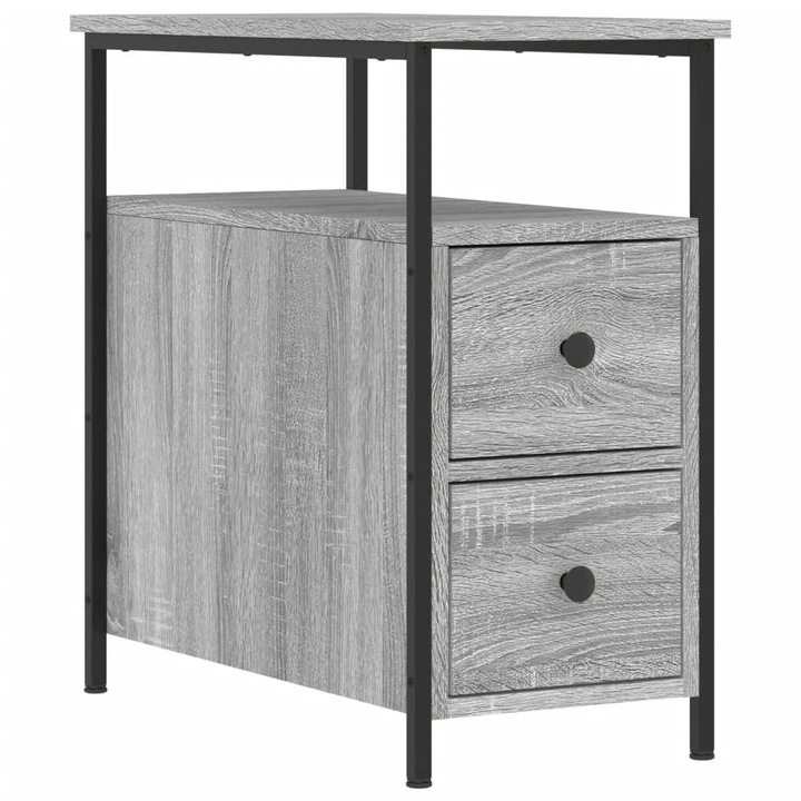 VidaXL szürke sonoma színű szerelt fa éjjeliszekrény 30x60x60 cm 826069