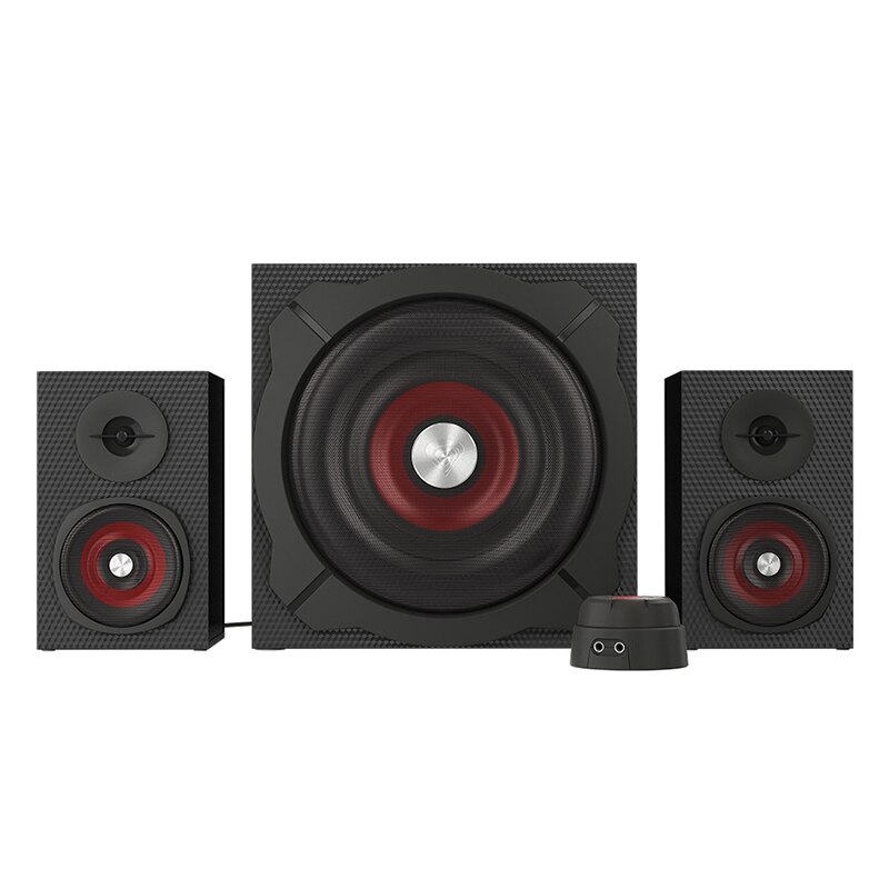 Аудио система Genesis, 60W RMS, Дълбок бас, 40 Hz - 20 kHz, Черен ...