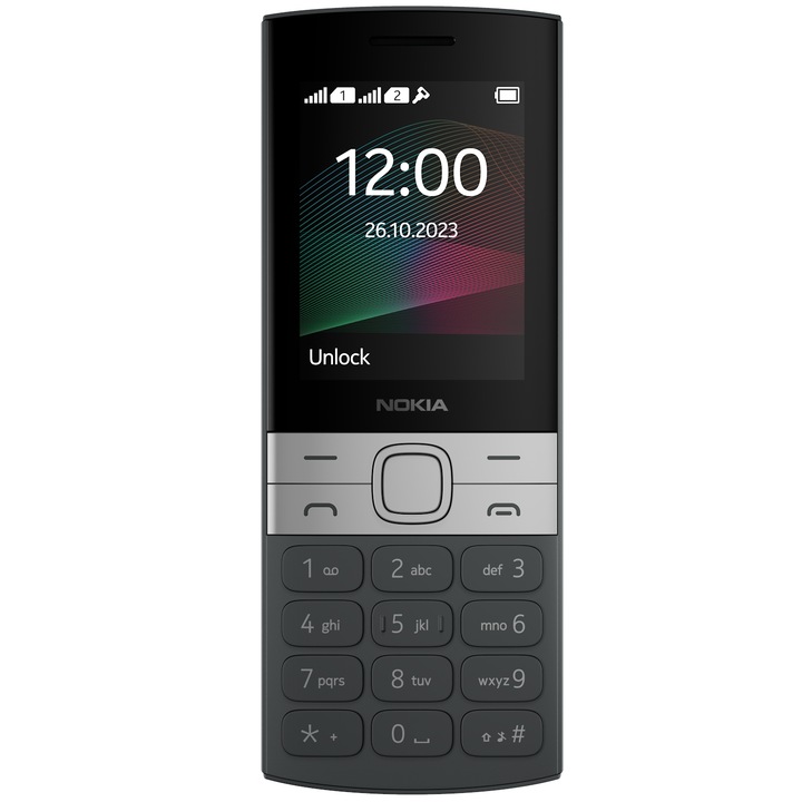 Мобилен телефон Nokia 150 (2023), Dual SIM, Черен