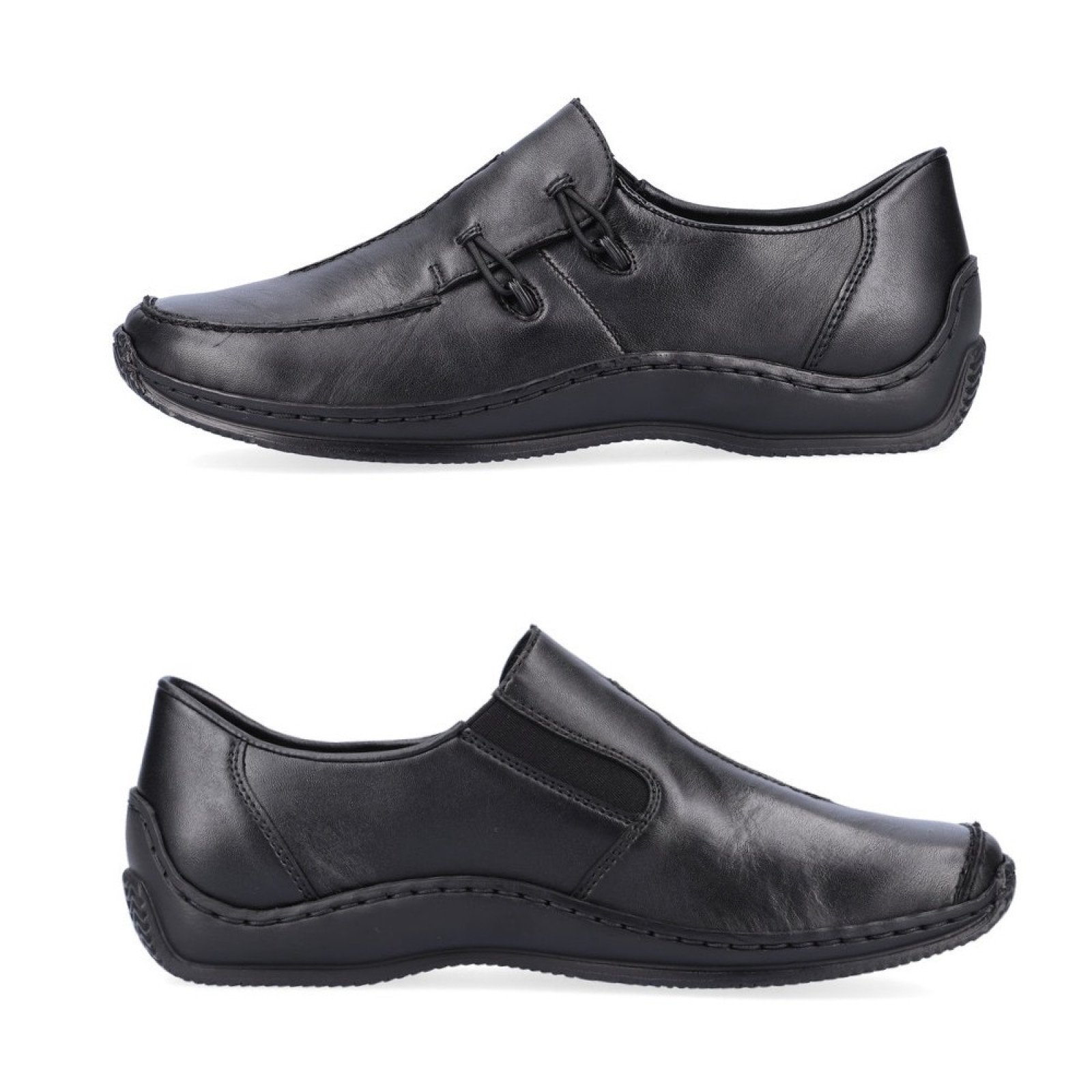 Pantofi mocasin negri cu slip-on Rieker L1751-00 Marimea 39 - eMAG.ro