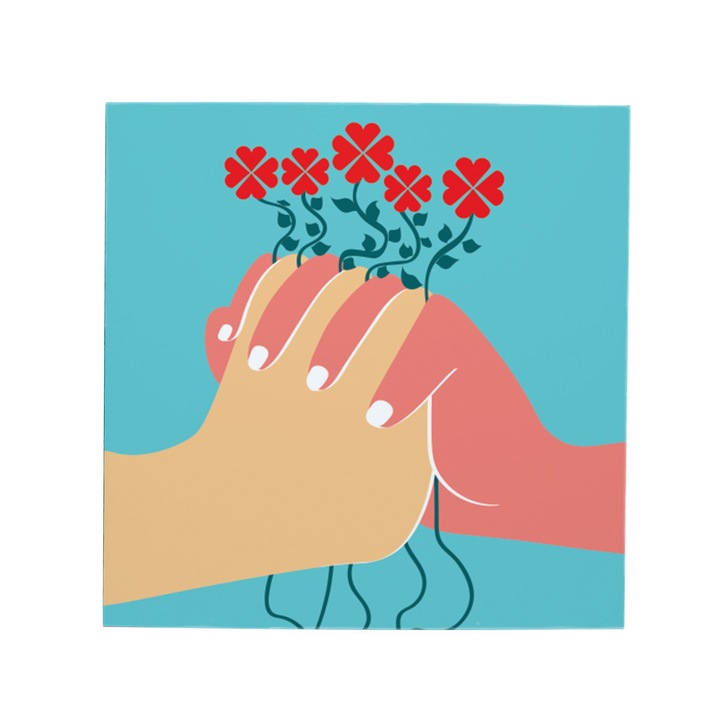 Felicitare Minicard Fruit of lovers 8 x 8cm