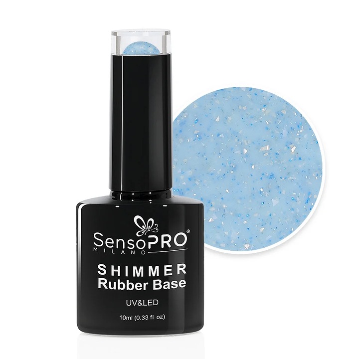 Oja Shimmer Rubber Base SensoPRO Milano - #45 Dotty Dream, 10ml