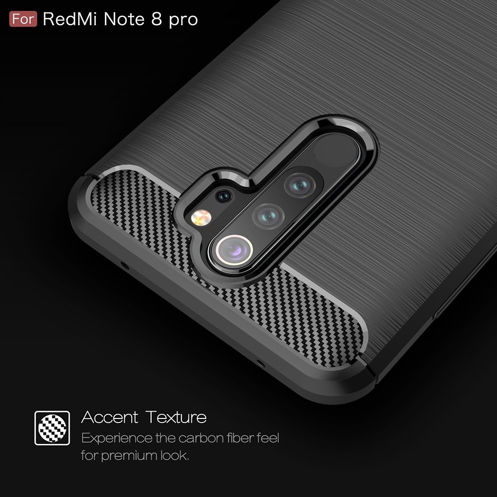 Husa Xiaomi Redmi Note 8 Pro TPU Carbon Black