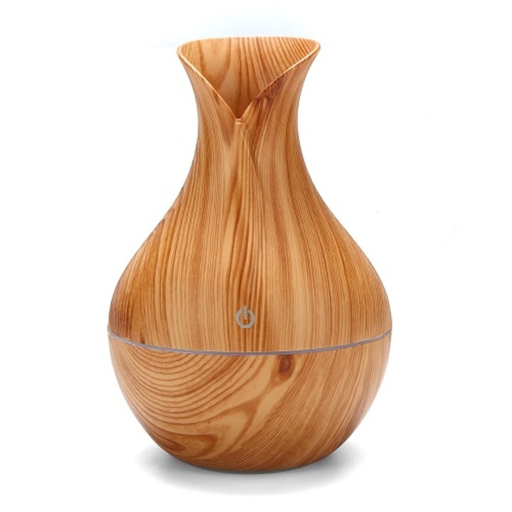 Umidificator mini USB, 300ml, doua moduri de pulverizare, lumina de noapte colorata, portabil