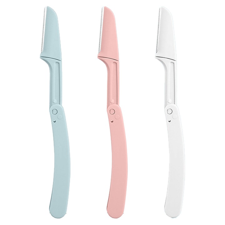 Aparat de tuns sprancene AMRINUGL set 3 bucati, alb, roz, verde, 15x3.4cm