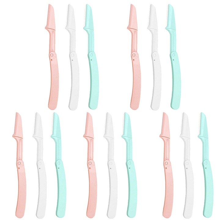 Set 5 aparate de tuns sprancene, AMRINUGL, 15 bucati, otel inoxidabil, design pliabil, usor de transportat