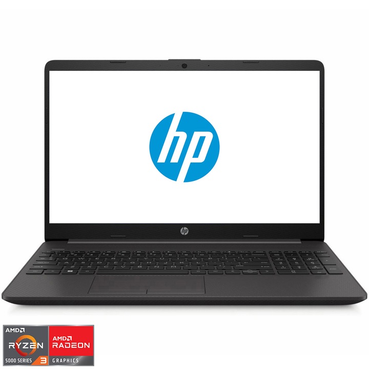 Laptop HP 255 G9 cu procesor AMD Ryzen™ 3 5425U pana la 4.1 GHz, 15.6", Full HD, 8GB DDR4, 512GB SSD, AMD Radeon™ Graphics, FreeDOS, Dark Ash Silver