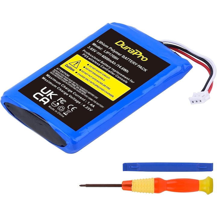Батерия LIP1078 4000 mAh съвместима с контролер Sony PS5 Playstation 5 DualSense, DuraPro