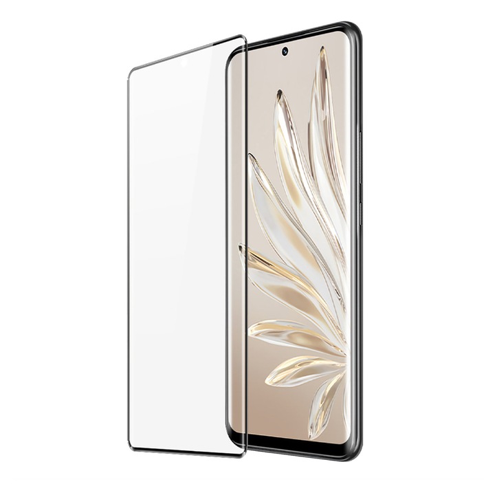 Folie de protectie Ecran DUX DUCIS pentru Huawei nova Y70, Sticla Securizata, Full Glue, 9D, Neagra