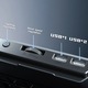 Охладител за лаптоп KINSI, 6 вентилатора, Двоен USB, RGB, Регулируема скорост на вятъра, Разсейване на топлината, Non-Slip, 360x255x27 мм, Черен