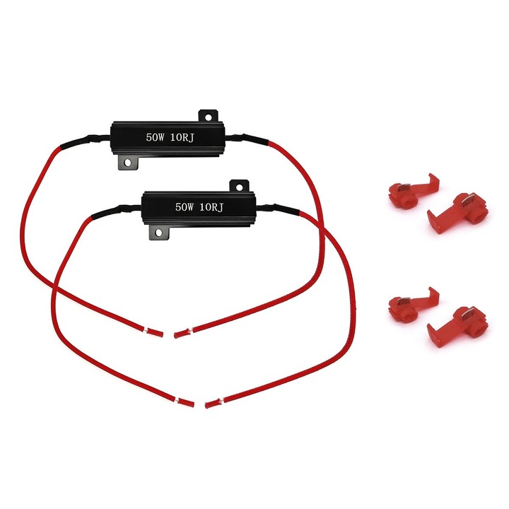 Set 2 buc auto motoLEDy decodor de erori CAN 50W 10 Ohm 12V