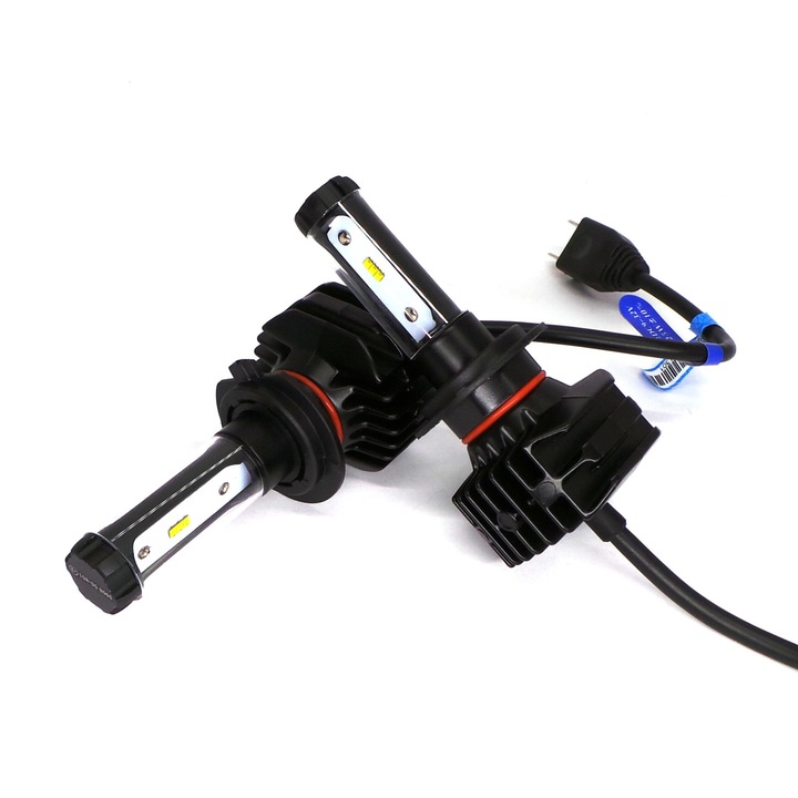 Set 2 becuri auto motoLEDy, LED H7 12V-24V CANBUS 5 culori, ZES 2, Nou