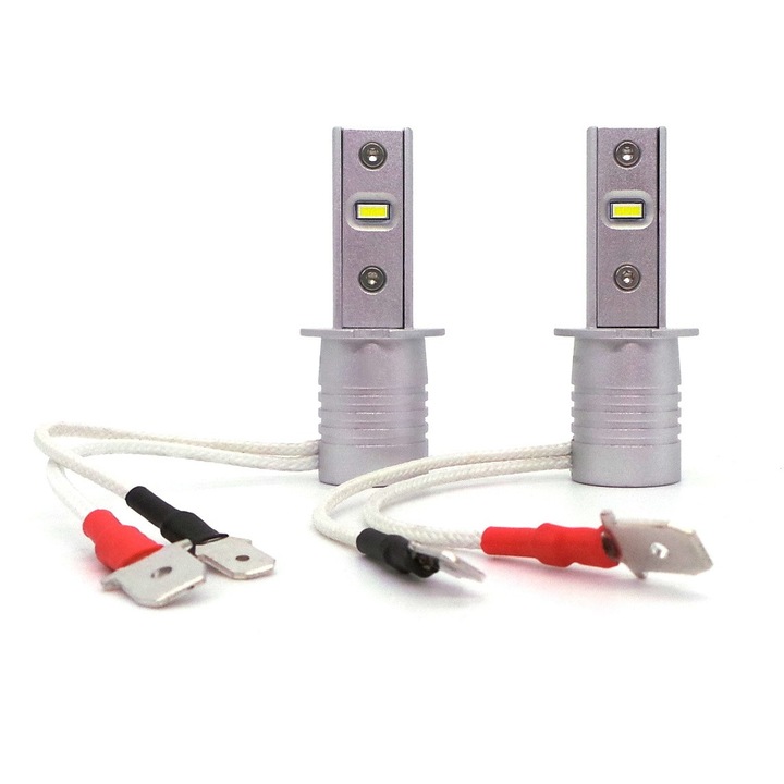 Set 2 becuri auto motoLEDy, LED H3 9V-30V CANBUS CSP Nou
