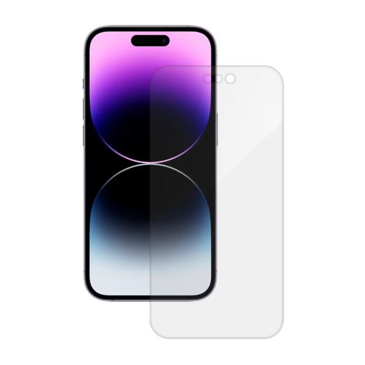 Kompatibilis üvegfólia Iphone 13 / 13 Pro / 14, teljes ragasztó, edzett üveg, karcolásgátló, ujjlenyomat mentes, ütésmentes, fekete élek