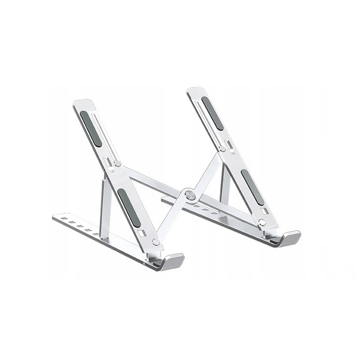 Suport pentru laptop/tableta, PAWONIK, pliabil, reglabil, argintiu