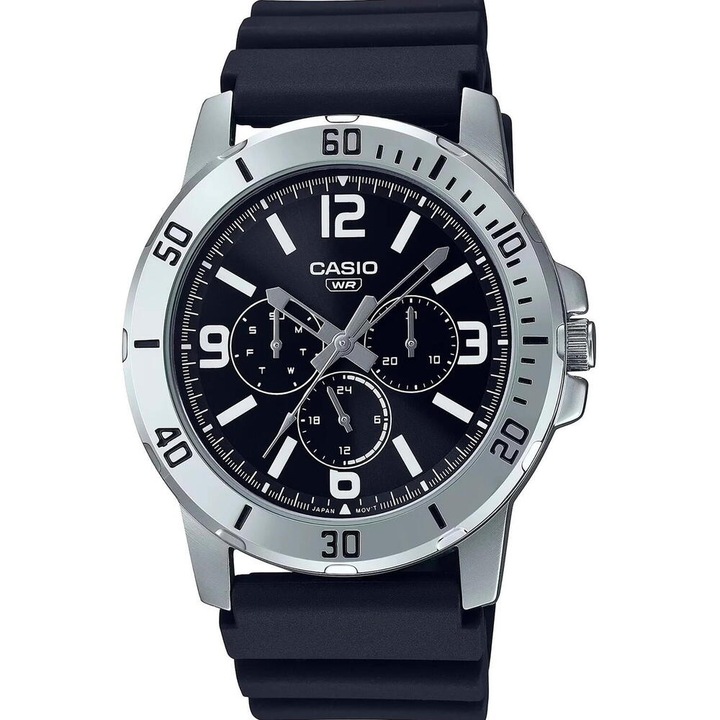 Мъжки часовник, Casio, Collection MTP-VD MTP-VD300-1BUDF, Черен, Черен