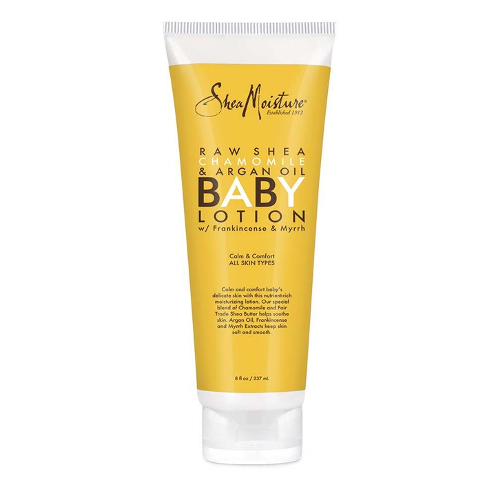 Hipoallergén lotion babáknak, shea, kamilla és argán olajjal, Shea Moisture, 237 ml