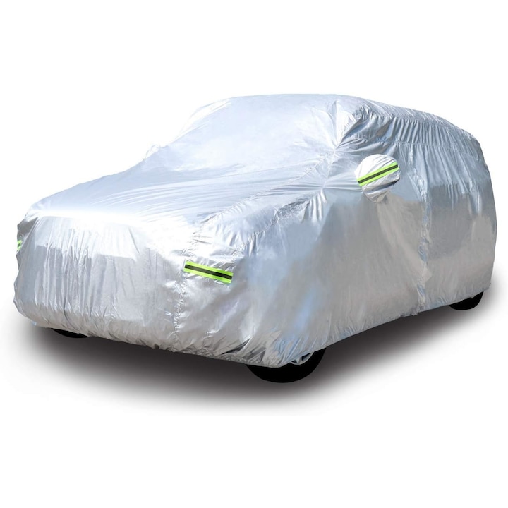 Prelata auto pentru SUV-uri Amazon Basics, Protectie premium Weatherproof 4 straturi PEVA cu bumbac, potrivita pentru vehicule de pana la 470 cm