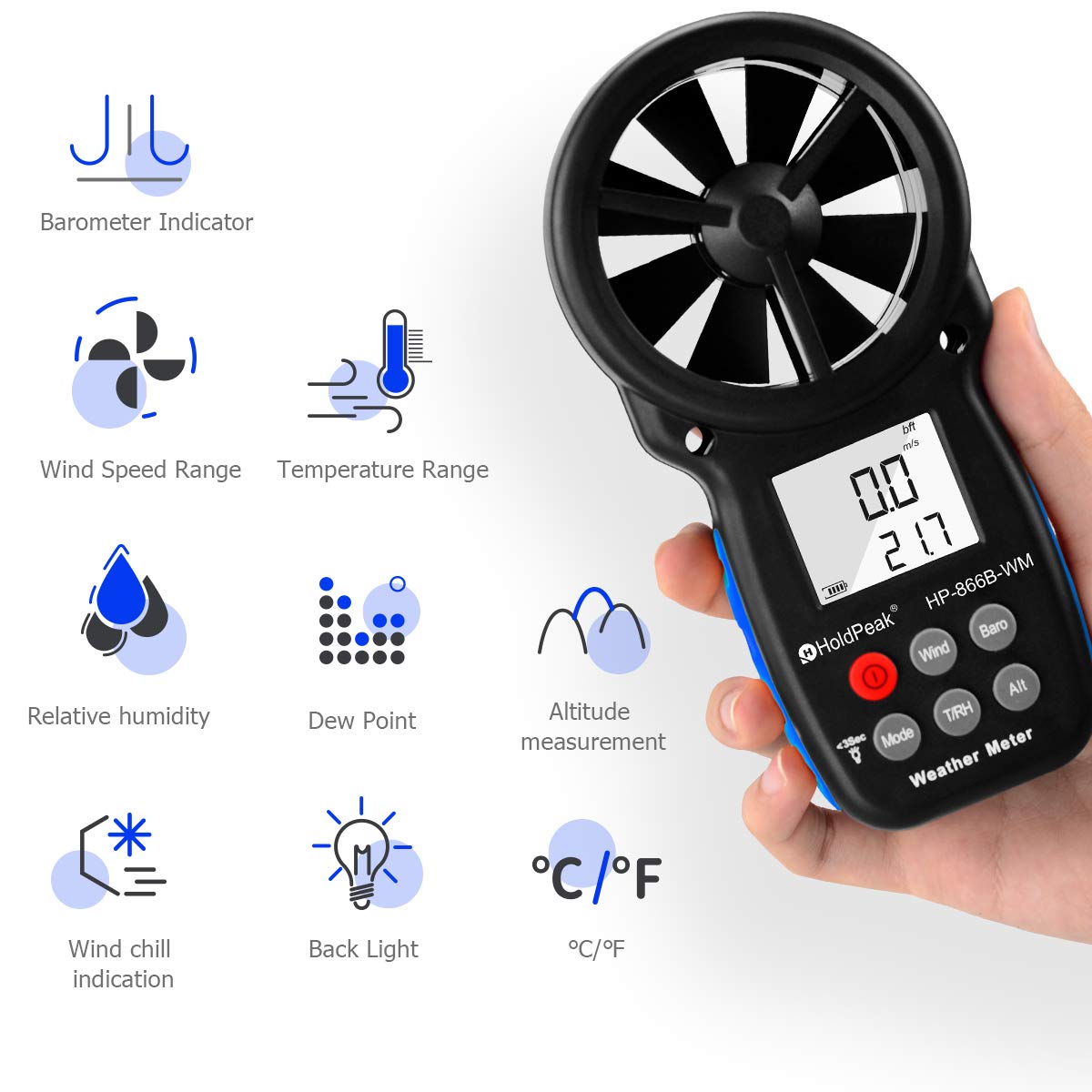 Anemometru Digital Sunmostar Negru Emag Ro