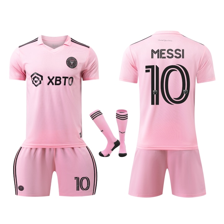 Messi Miami férfi sportfelszerelés, poliészter, rózsaszín, Rózsaszín
