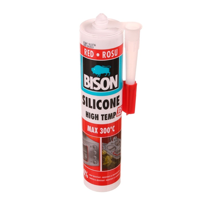 Silicon Bison, pentru cuptor si gratar, rosu, 280 ml
