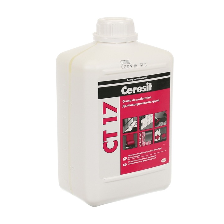 Grund de aderenta placari ceramice, interior/exterior, Ceresit CT17, gri, 2 kg