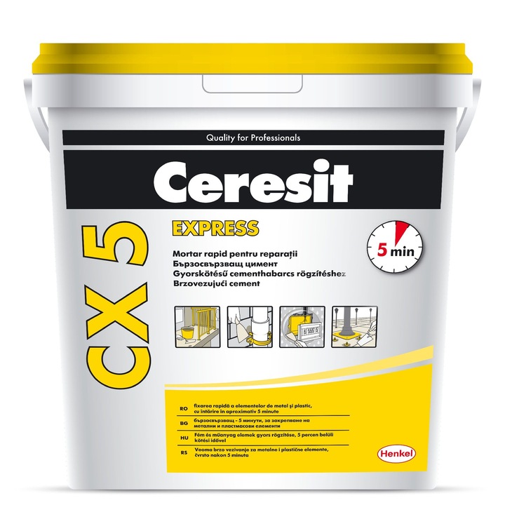 Mortar rapid Ceresit, interior - exterior, CX5, 5 kg, gri