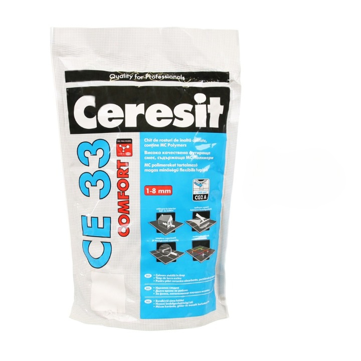 Chit de rosturi gresie si faianta Ceresit CE 33 Cream, interior, 2 kg