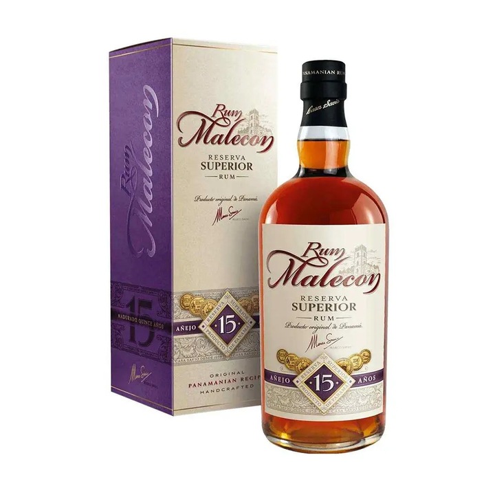 Malecon 15 éves Panamai rum, 0.7 l, pdd 40%