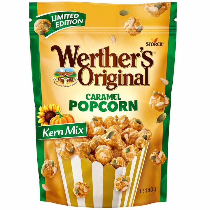 Popcorn cu caramel, Werthers, 140 g