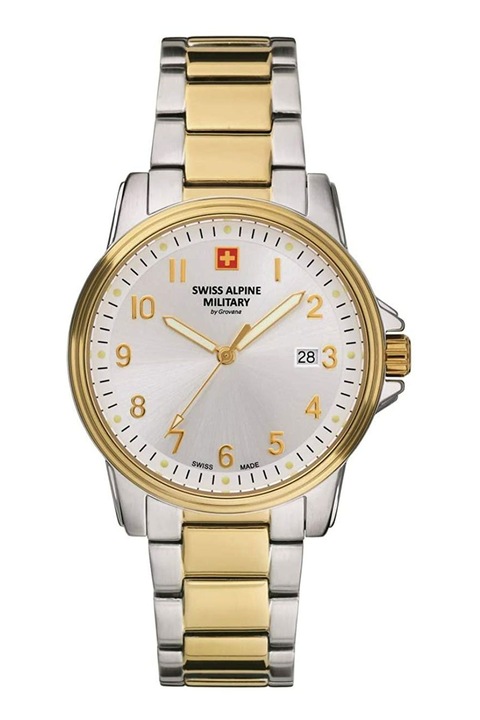 Swiss Alpine Military, Rozsdamentes acél karóra, Ezüstszín, Aranyszín