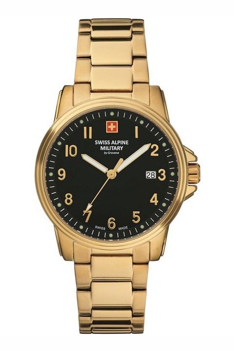 Swiss Alpine Military, Rozsdamentes acél karóra, Aranyszín