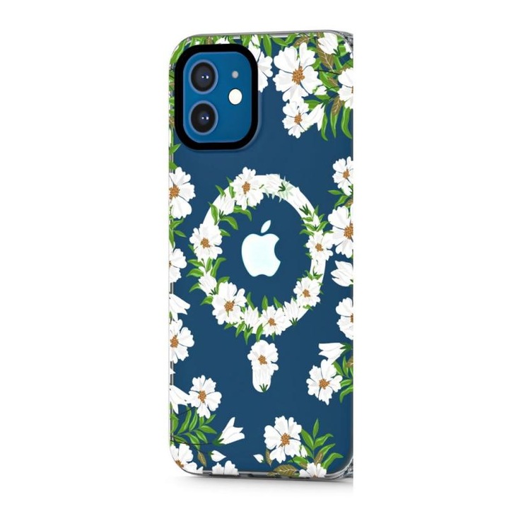 TECH-PROTECT MAGMOOD MagSafe tok kompatibilis az iPhone 12 / 12 Pro White Daisy telefonnal
