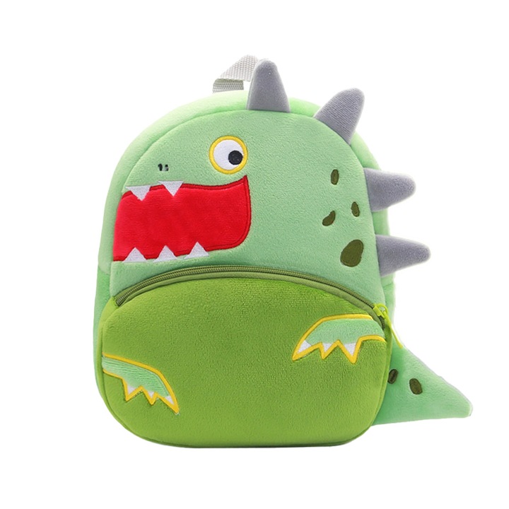 Jormftte gyerek hátizsák, rajzfilm állat, plusz, zöld, 3-5 év