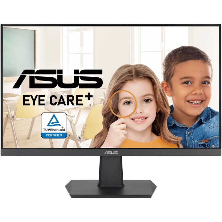 Monitor Asus 24'', VA24EHF, Eye Care, Flicker-free, Full HD, 100Hz, IPS, HDMI