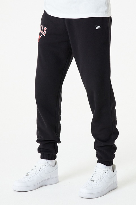 New Era, Pantaloni sport lejeri cu detaliu logo, Negru, M