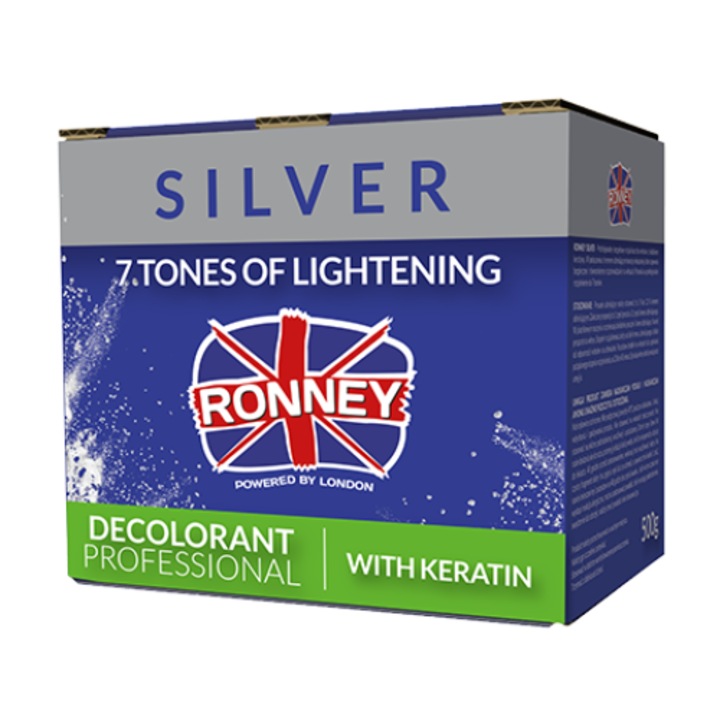 Pudra decoloranta Ronney, Silver, Keratin, 500 g