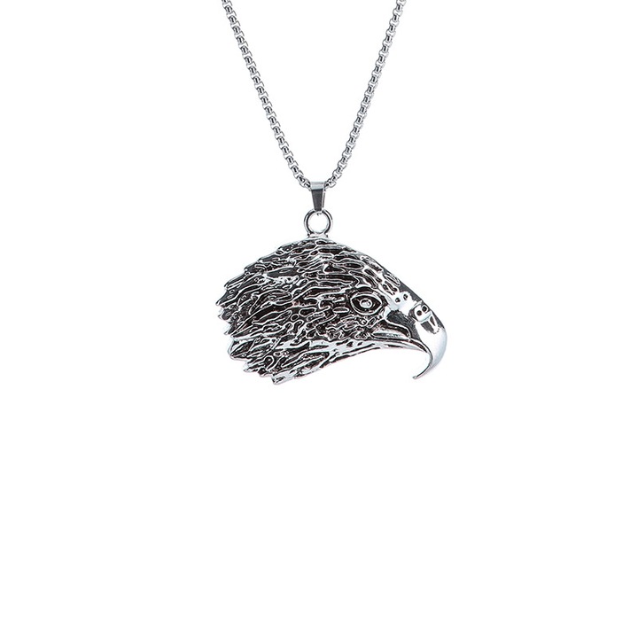 Верижка с висулка с орел, сребро, унисекс