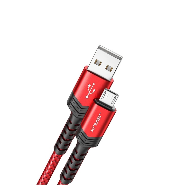 Cablu de date/incarcare, Jsaux, USB la mini USB, fast charge, 1m, rosu